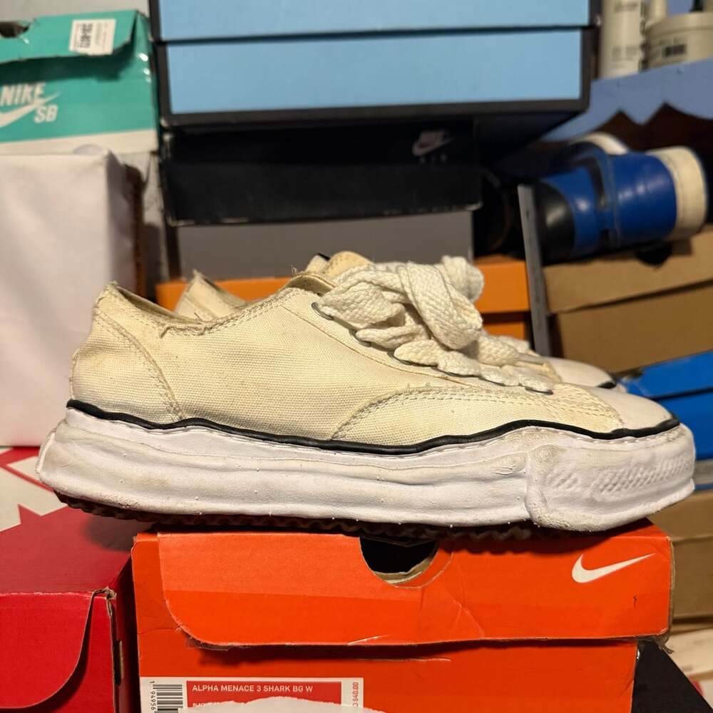 Maison Mihara Yasuhiro Peterson OG Sole Canvas Low White Cream Sneakers
